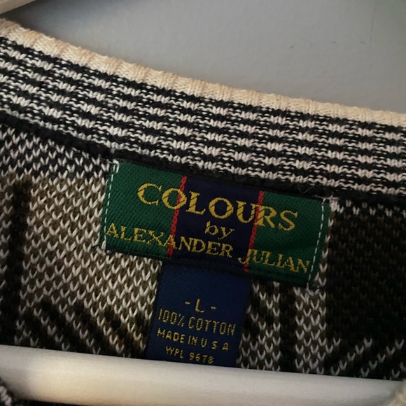 Vintage Checkered Grandpa Sweater - Picture 3 of 3